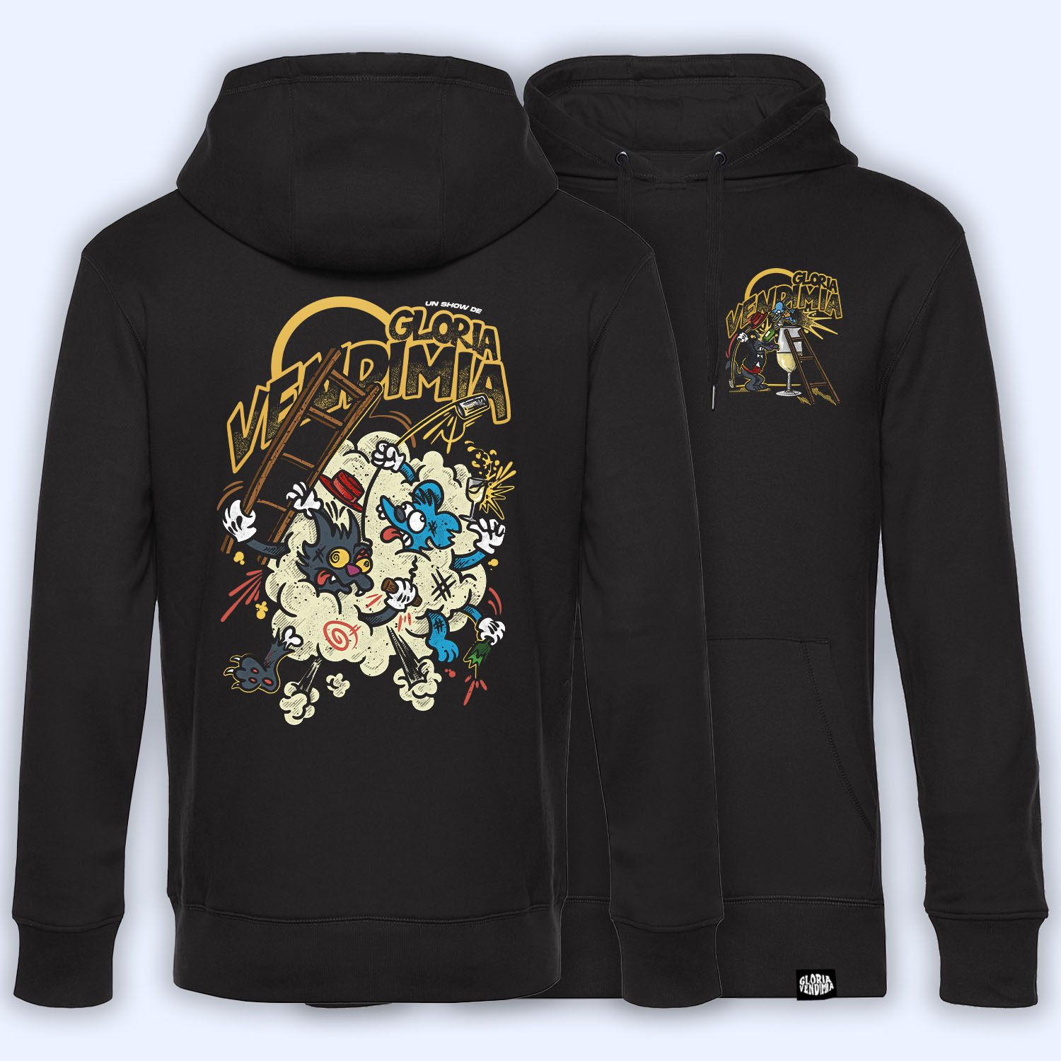 Sudadera_CON_Rasca y Pica_FRONTBACK_NEGRA_WEB Sudadera 'Rasca y pica' - Imagen 1