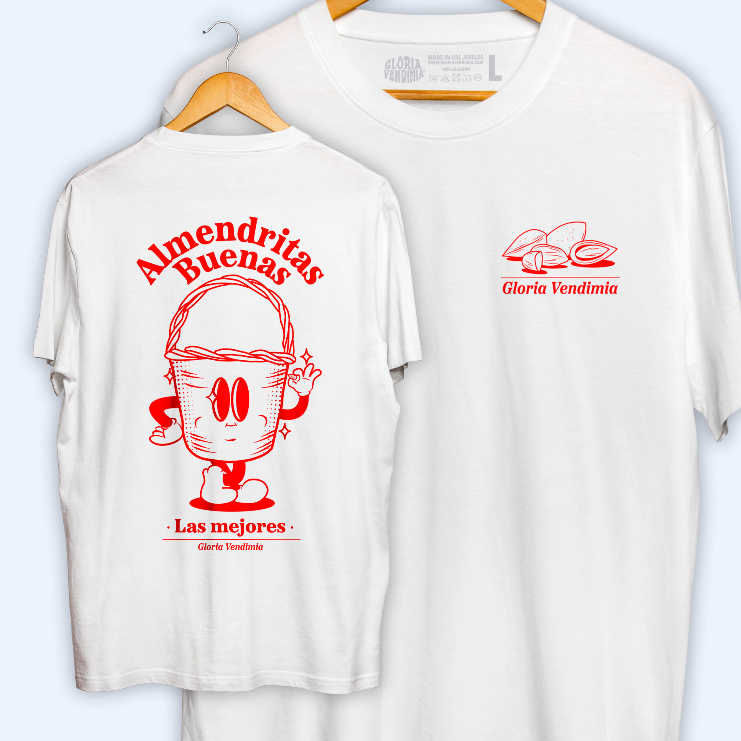 Almendritas_FRONTBACK_BLANCA_WEB Camiseta 'Almendritas buenas' - Imagen 1