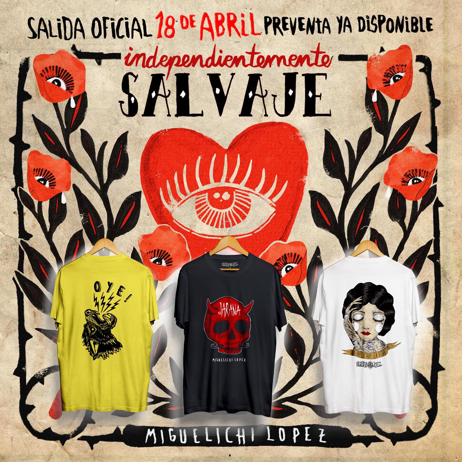 PACKS CD + CAMISETA Pack CD 'Independientemente SALVAJE' + CAMISETA - Imagen 1